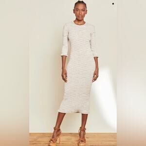 Veronica Beard Richie Space Dyed Knit Dress Midi Sweater Dress New XL